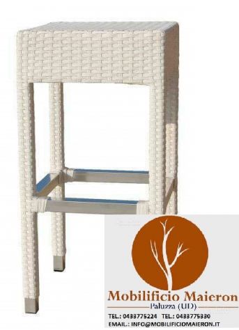 Sgabelli da Arredo Bar Ristorante Esterno In Alluminio Intreccio cod 9001/X