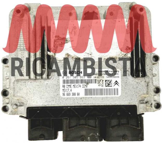 0261S05863 9666938880 Peugeot 3008 1.6 centralina motore Bosch