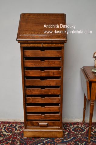 Schedario-classificatore stile inglese con leggio - Foto 2
