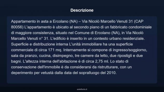 Immobile in asta di 171 m² con più di 5 locali e box auto in vendita a Ercolano - Foto 4