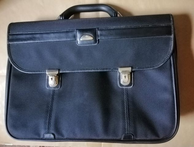 Borsa samsonite in pelle e alcantara