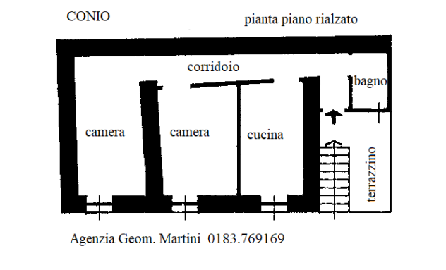 VENDESI A CONIO FRAZIONE DI BORGOMARO, APPARTAMENTINO ABITABILE CON CANTINA - Foto 5