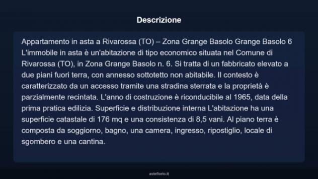 Immobile in asta di 176 m² con più di 5 locali e box auto in vendita a Rivarossa - Foto 3