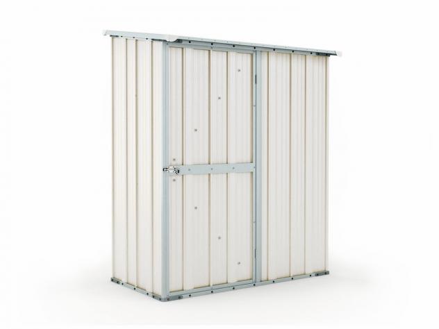 Box in Acciaio Zincato Casetta da Giardino in Lamiera 1.55 x 1.00 m x h1.92 m - 50 KG – 1,55 metri quadri – BIANCO - Foto 2