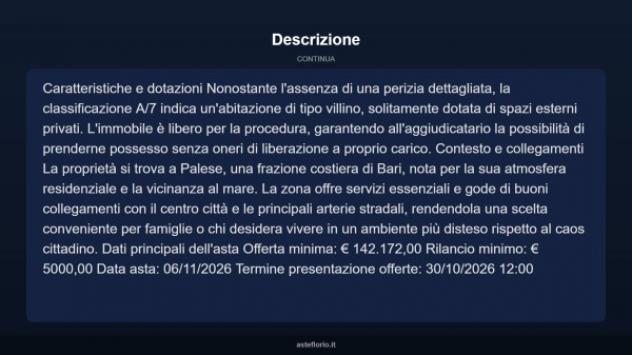 Immobile in asta di 235 m² con più di 5 locali in vendita a Bari - Foto 7