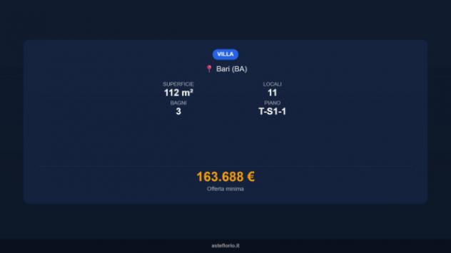 Immobile in asta di 112 m² con più di 5 locali in vendita a Bari - Foto 15