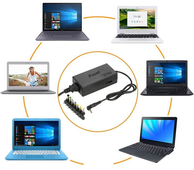 Alimentatore Universale Notebook 100W Carica batterie Universale PC 8 Adattatori - Foto 7