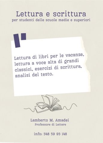 Ripetizioni/aiuto lettura e scrittura