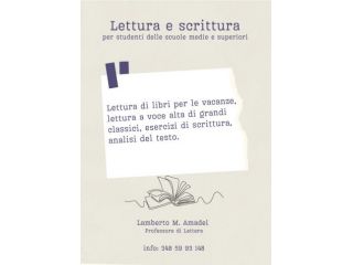 Ripetizioni/aiuto lettura e scrittura