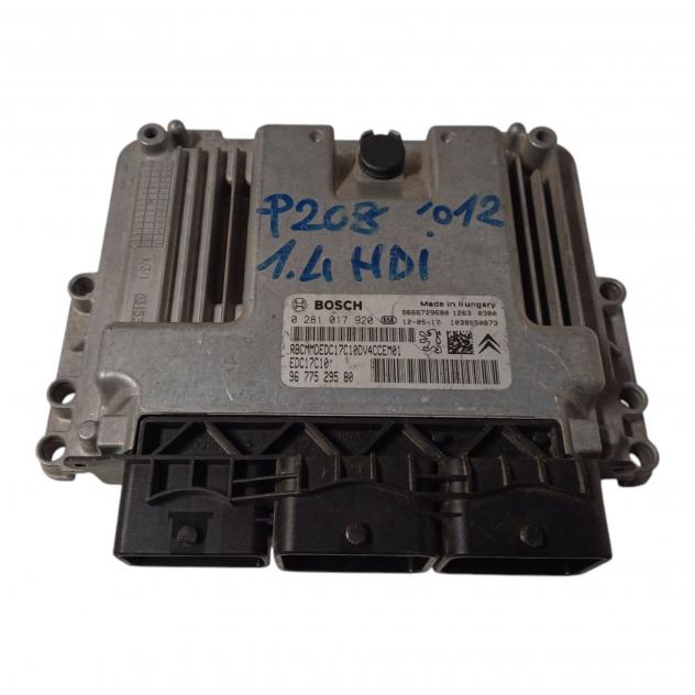 CENTRALINA MOTORE PEUGEOT 208 Serie 0281017920 8H01 diesel 1398 (1219)