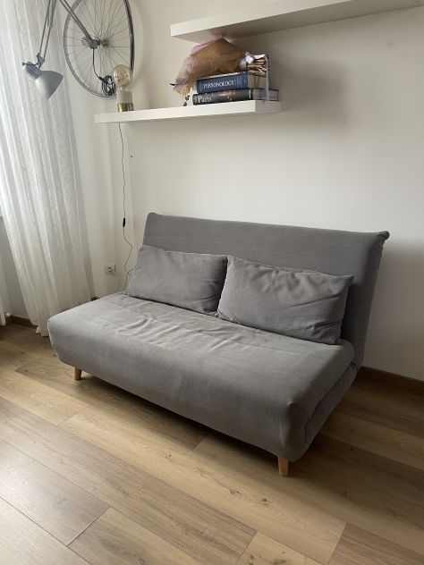 Divano letto 2 posti grigio - Foto 4