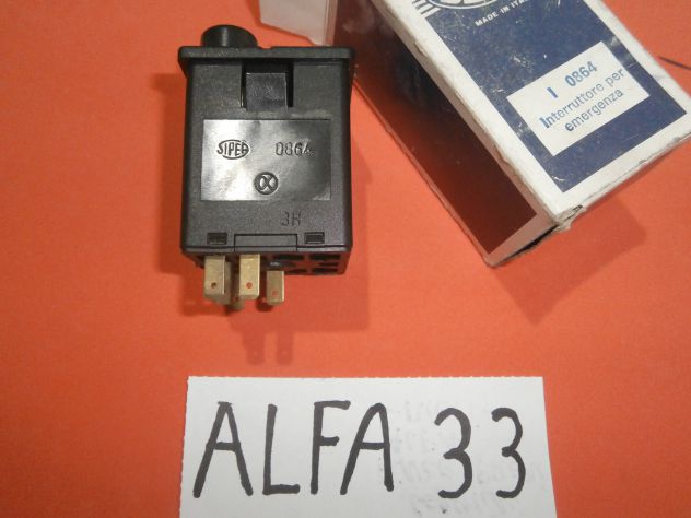 Pulsante interruttore luci di emergenza Alfa 33 SIPEA 0864 "NUOVO" - Foto 5