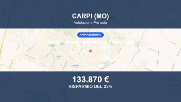 Immobile in asta di 109 m² con più di 5 locali e box auto in vendita a Carpi
