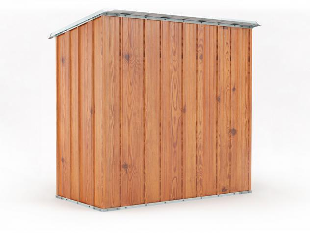 Box in Acciaio Zincato Casetta da Giardino in Lamiera 1.74 x 1.00 m x h1.82 m - 43 KG – 1.74 metri quadri - LEGNO - Foto 4