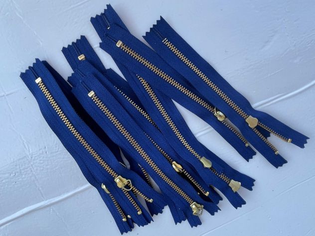 X85 Cerniere metallo senza tiretto cm 18 col. Azzurro – Pz. 10 - Foto 5