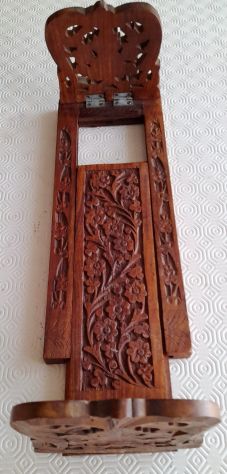Reggilibri in legno etnico estensibile - Foto 4