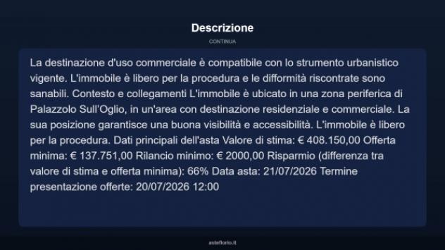 Immobile in asta di 767 m² in vendita a Palazzolo sull'Oglio - Foto 5