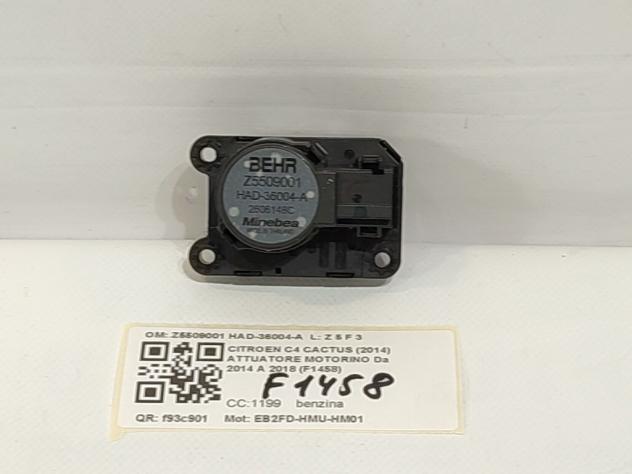 MOTORINO SCATOLA RISCALDAMENTO CITROEN C4 Cactus Z5509001 HAD-36004-A EB2FD-HMU-HM01 (1418) - Foto 2