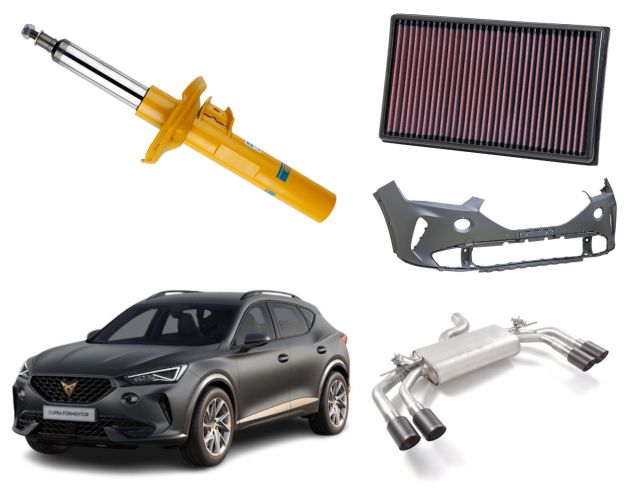Cupra Formentor musata fanale paraurti cerchi centraline scarichi 2020-