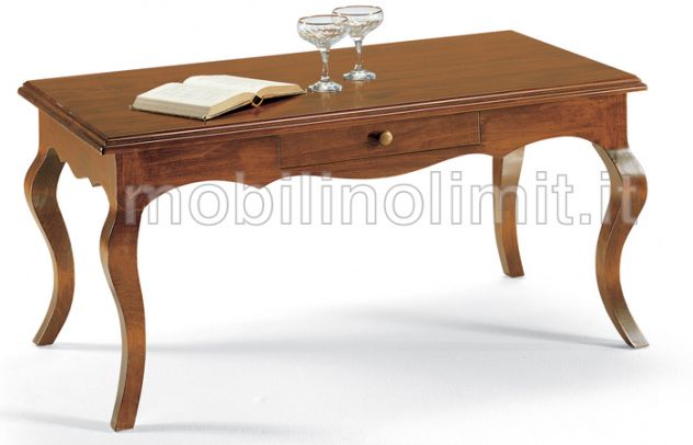 Tavolino Con Cassettino - Grezzo - Nuovo