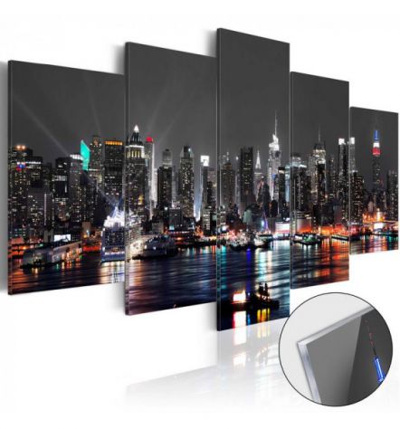 Quadro Con Vetro Acrilico New York Cm.100x50 O 200x100