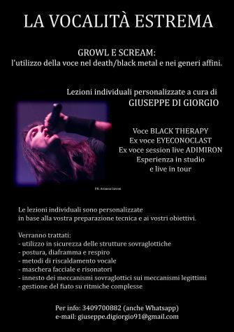 Lezioni di canto - growl - scream