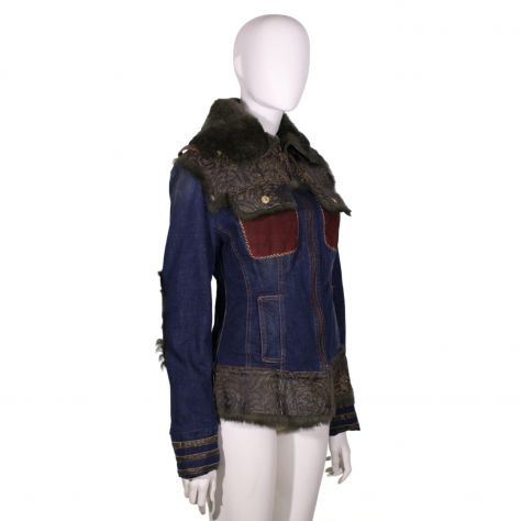 Giacca Jeans imbottita, modello unico artigianale - tg. S - Foto 6
