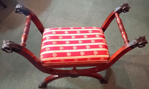 UNICO PARTICOLARE RARO SGABELLO INGLESE DI ANTIQUARIATO - Foto 3