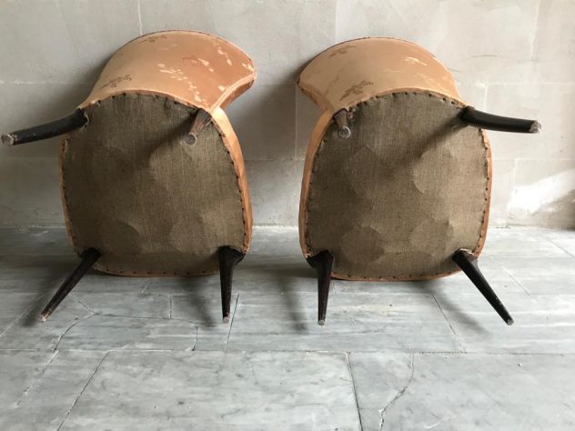 Due poltroncine in tessuto antico A - Foto 4