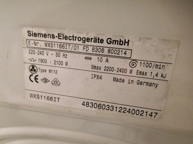 Lavatrice SIEMENS profondità cm. 40. Originale Made in Germany - Foto 4