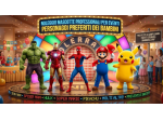 Noleggio Mascotte Costumi Iron Man Spider Man Hulk Super mario Pikachu