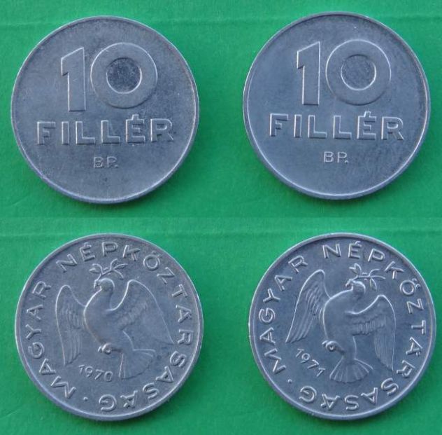 UNGHERIA Monete 10 Fillér - Foto 4