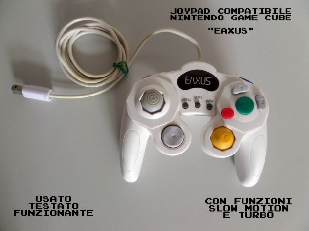 Joypad Nintendo Gamecube compatibile "EAXSUS" bianco