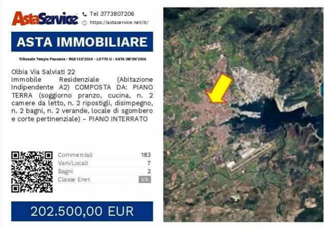Tribunale Tempio Pausania - RGE 132/2024 - LOTTO U - Tribunale Tempio Pausania - RGE 132/2024 - LOTTO U - ASTA 08/09/2026