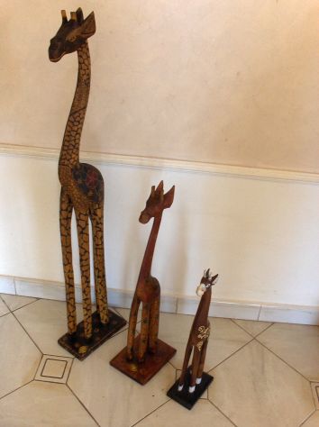 Trio Antche Sculture Giraffe - Foto 6