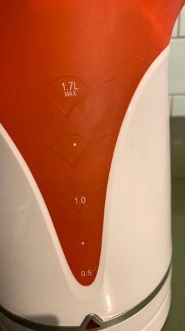 Bollitore elettrico bianco e arancione - Foto 3