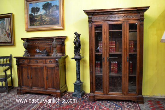 Libreria a tre ante stile Neorinascimento - Foto 10
