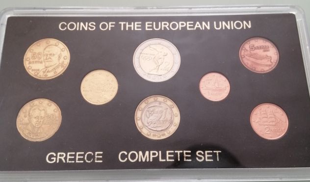 Set Completo di Monete Greche Euro 2002 - 2006 - 8pz - Foto 2