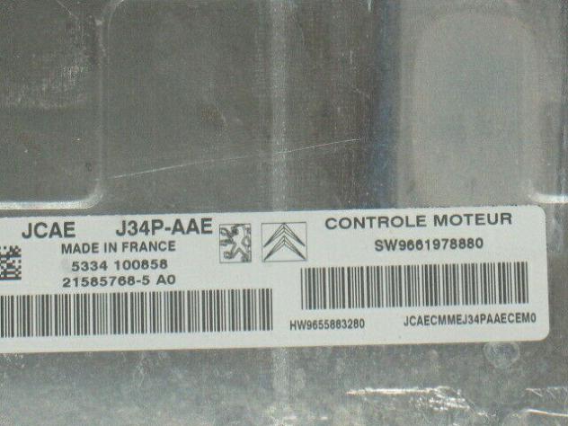 9661978880 ECU CITROEN PEUGEOT SW 9661978880 9655883280 JCAE J34P-AAE - Foto 2