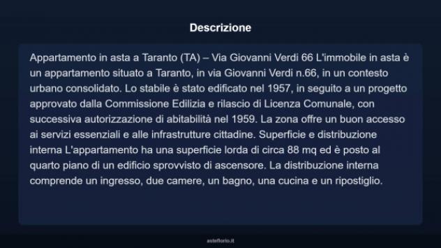 Immobile in asta di 88 m² in vendita a Taranto - Foto 3