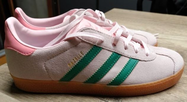 Adidas Gazelle rosa e verdi taglia 40 nuove