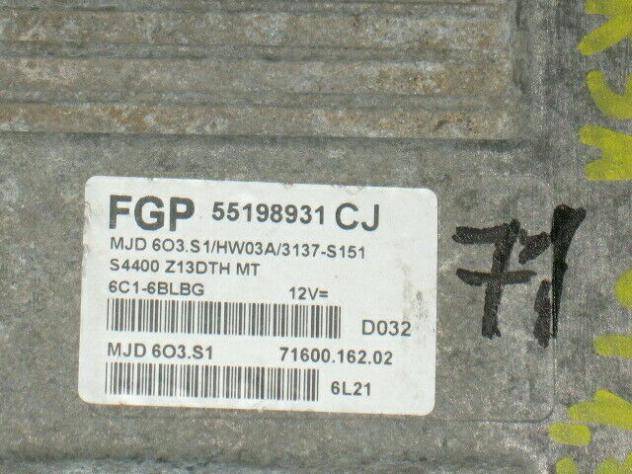 55198931 CJ ECU OPEL CORSA D 13 55198931CJ MJD 6O3.S1 HW03A 3137-S151 - Foto 2