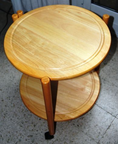 carrello portavivande in legno 48x58 2 ripiani