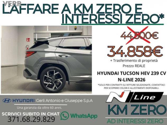 HYUNDAI Tucson 1.6 A/T HEV FULL HYBRID "N-LINE" KM ZERO - "PREZZO rif. 23930110 - Foto 6