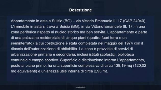 Immobile in asta di 139 m² con più di 5 locali e box auto in vendita a Suisio - Foto 11