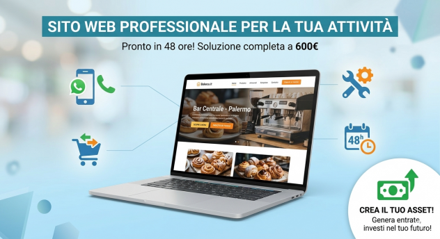 Sito Web Professionale per la tua Attività (Pronto in 48 ore)