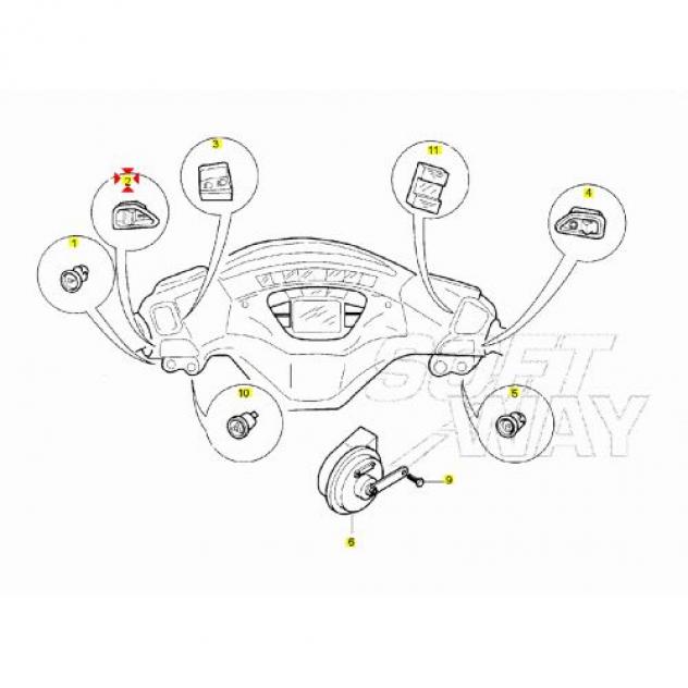 Interruttore frecce Piaggio X9 - 638708 - Foto 5