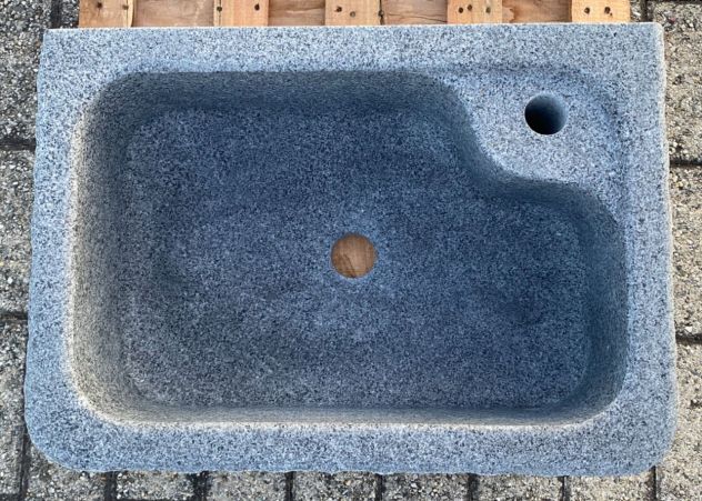Lavello lavandino per cucina in pietra granito diorite 50cm - Foto 2