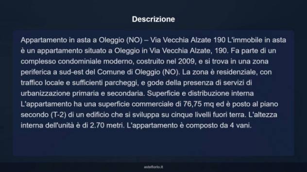 Immobile in asta di 76 m², box auto doppio in vendita a Oleggio - Foto 4