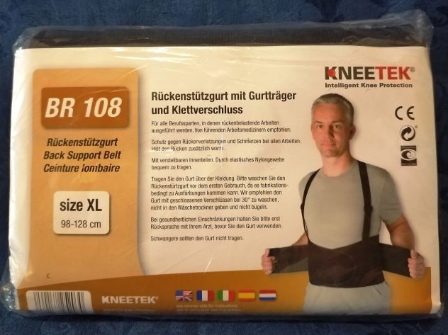 Kneetek cintura lombale di supporto schiena BR108 TG.XL 98-128 cm - Foto 2
